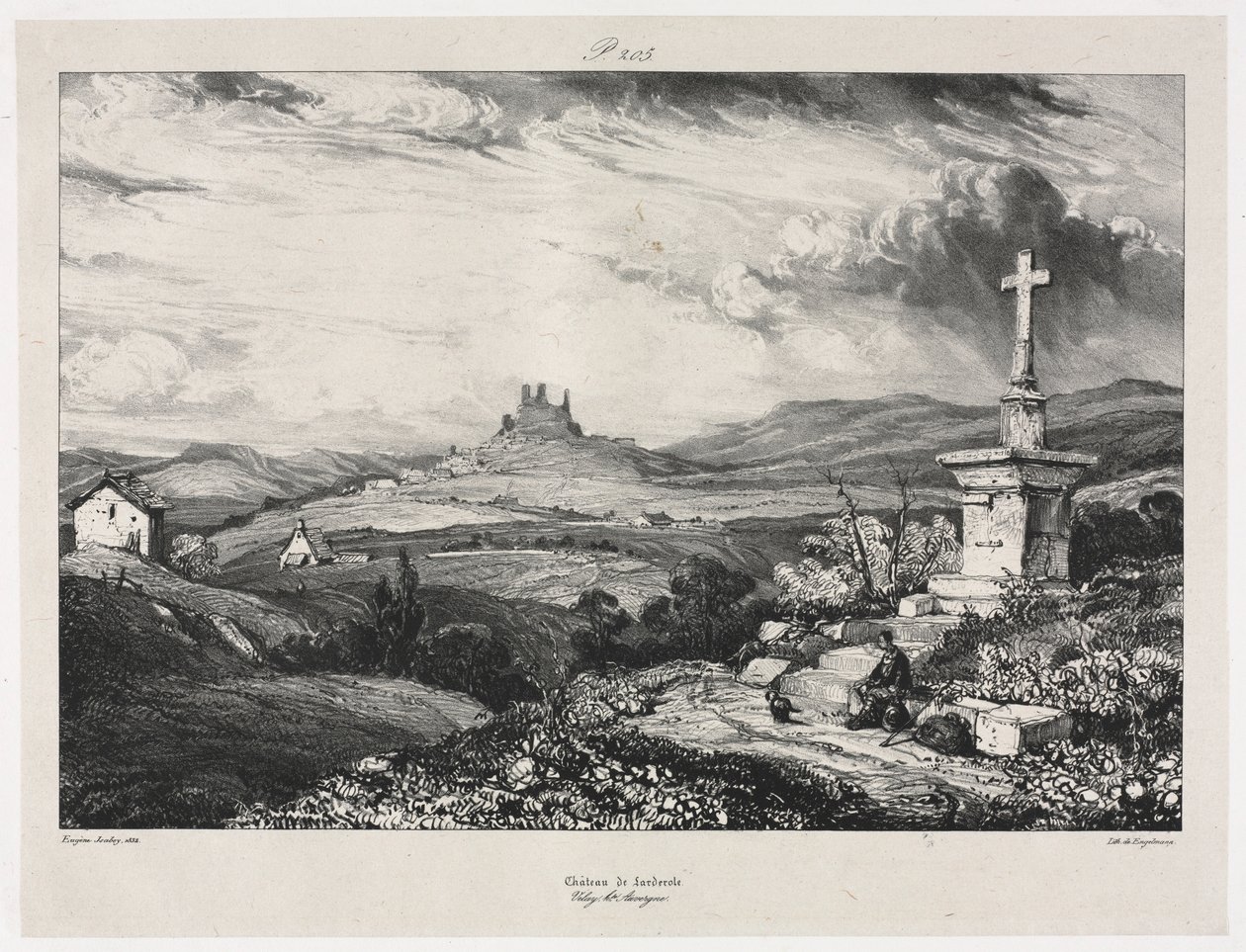 Larderole Kalesi, 1832. by Eugene Isabey