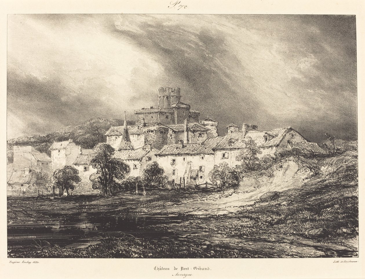 Pont-Gibaud Kalesi by Eugene Isabey