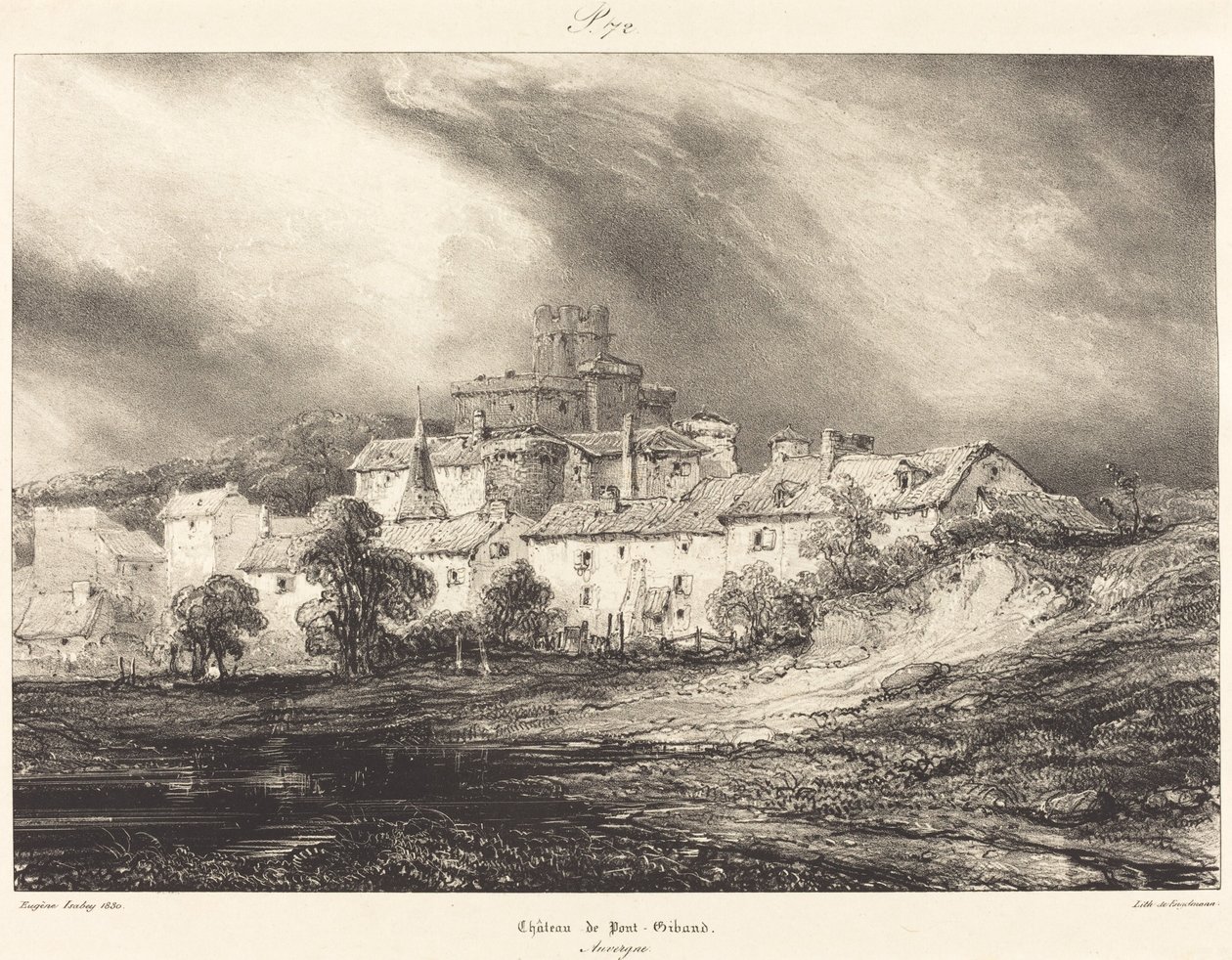 Pont-Gibaud Kalesi by Eugene Isabey