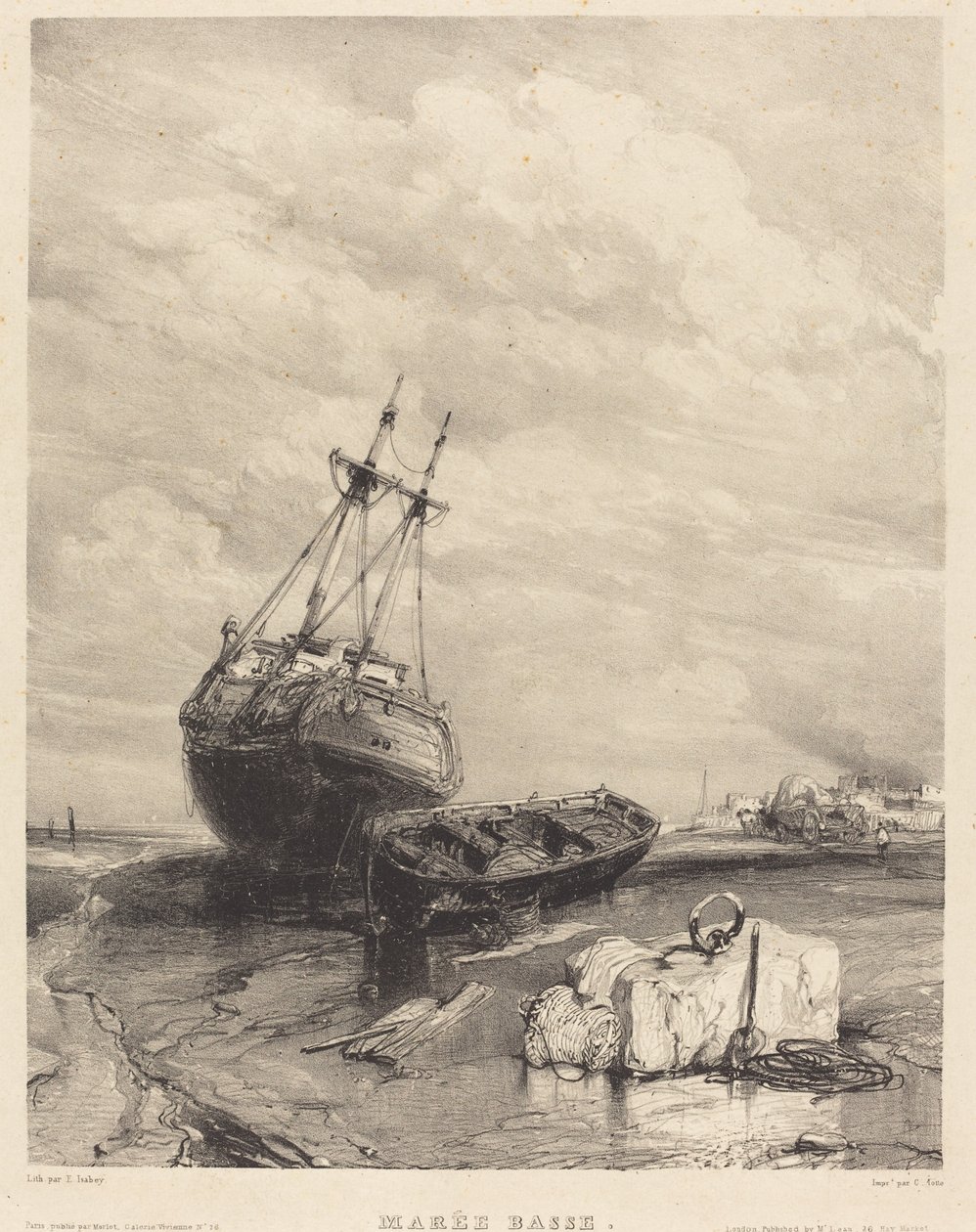 düşük gelgit by Eugene Isabey