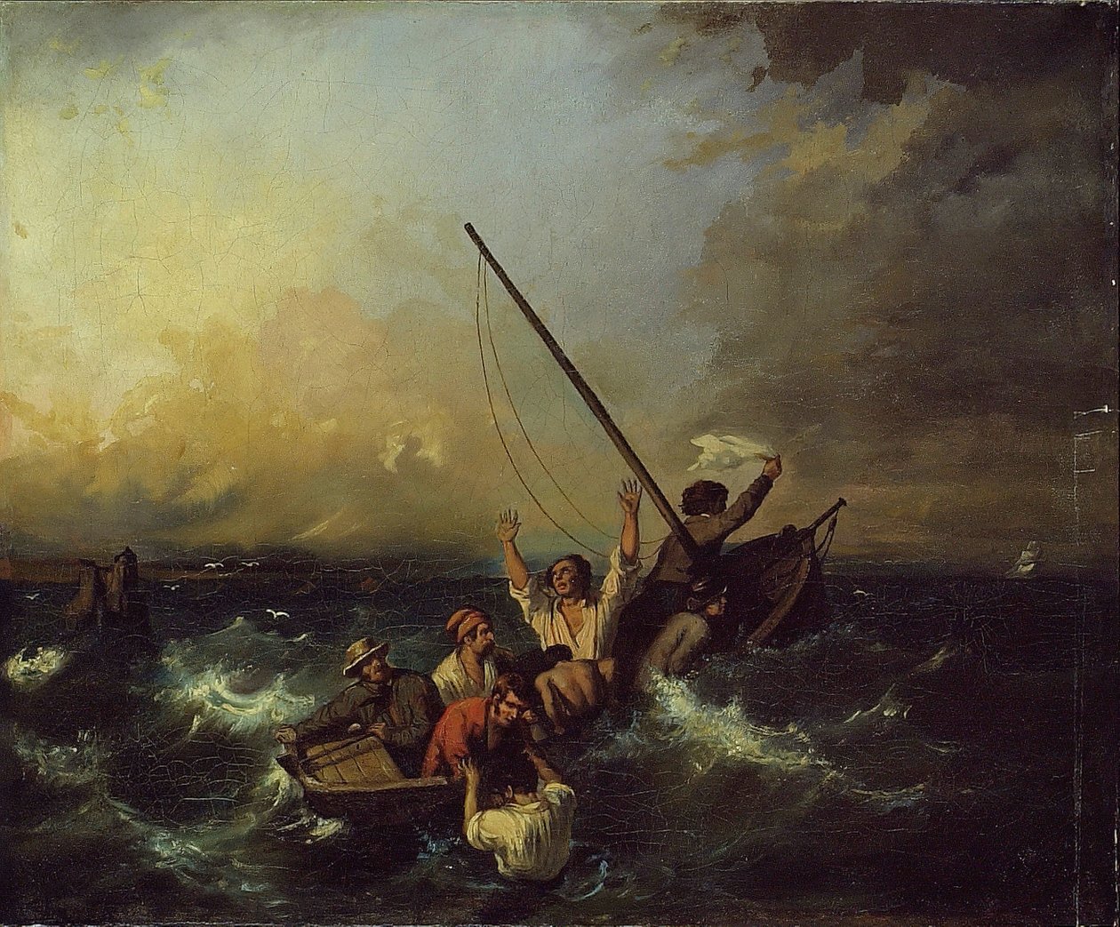 Gemi enkazı, 19. yüzyıl. by Eugene Isabey