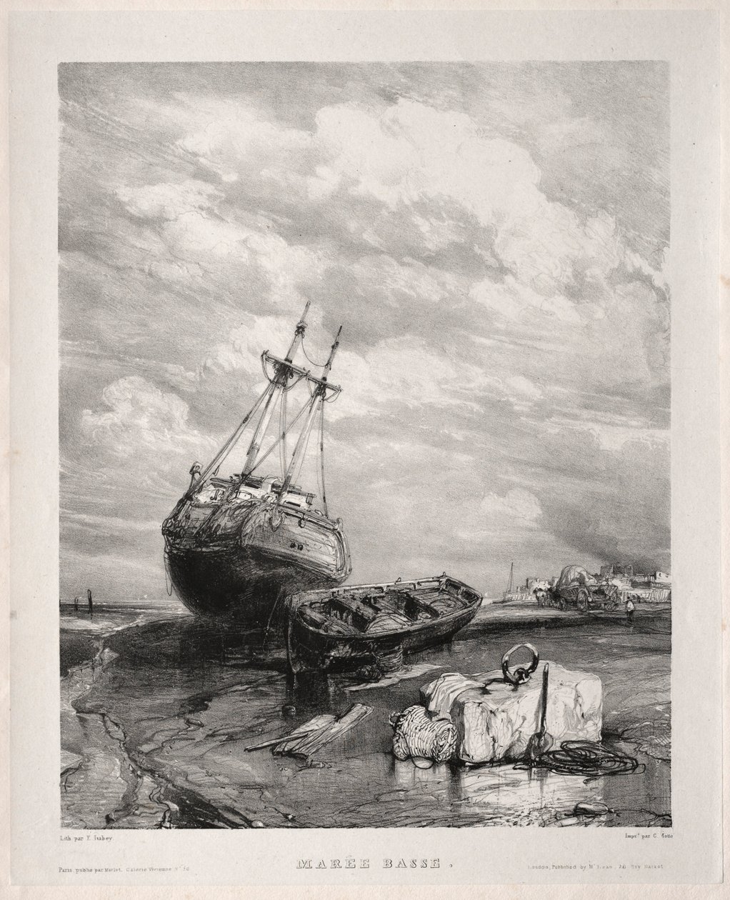 Altı Deniz Piyadesi: Alçak Gelgit, 1833. by Eugene Isabey
