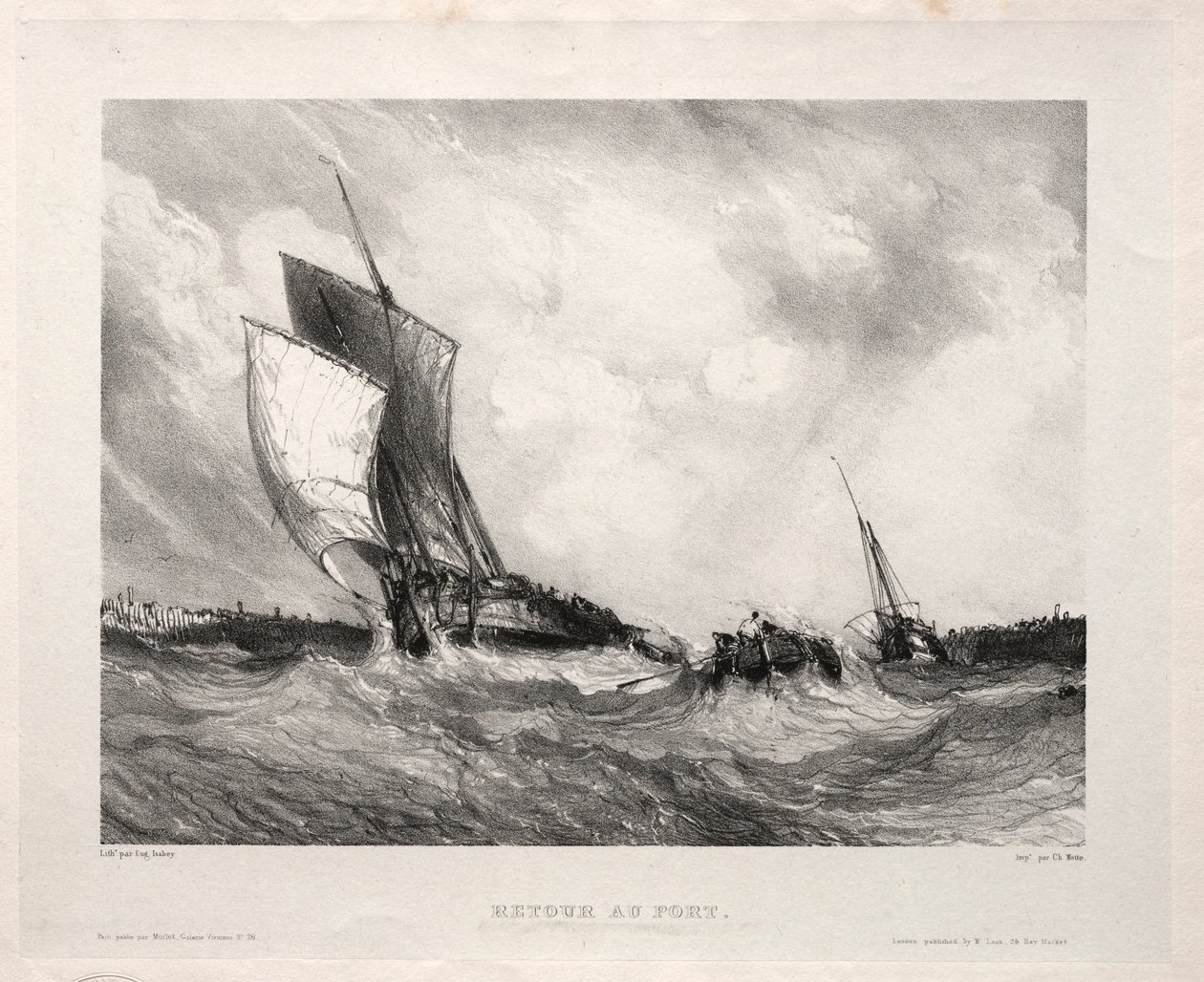 Altı Deniz Piyadesi: Limana Dönüş, 1833. by Eugene Isabey