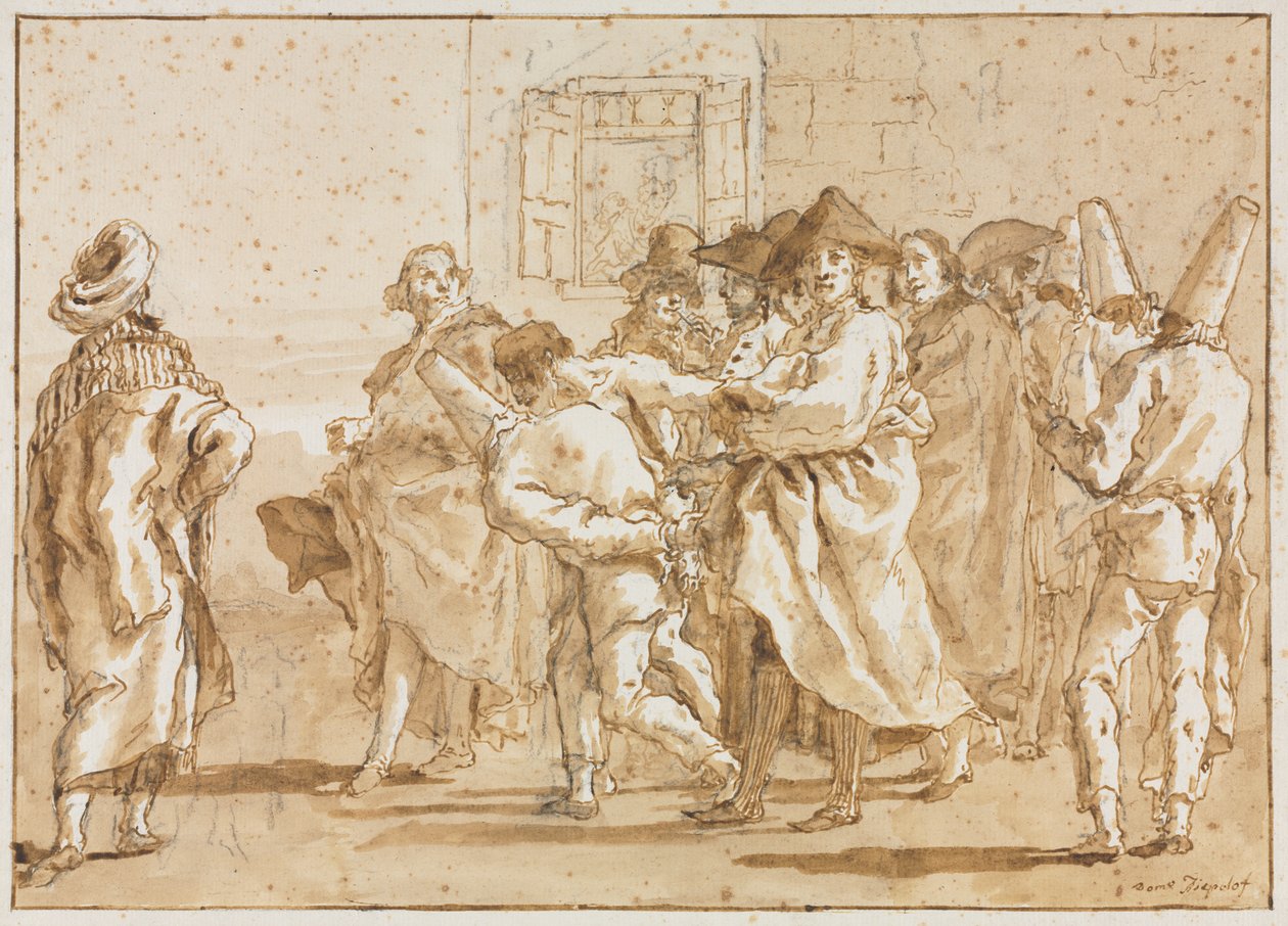 Punchinello Tutuklandı by Eugene Joseph Verboeckhoven