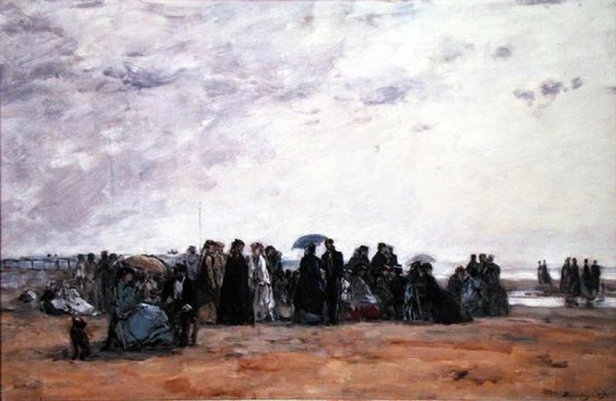 Bir sahil sulama yeri by Eugene Louis Boudin