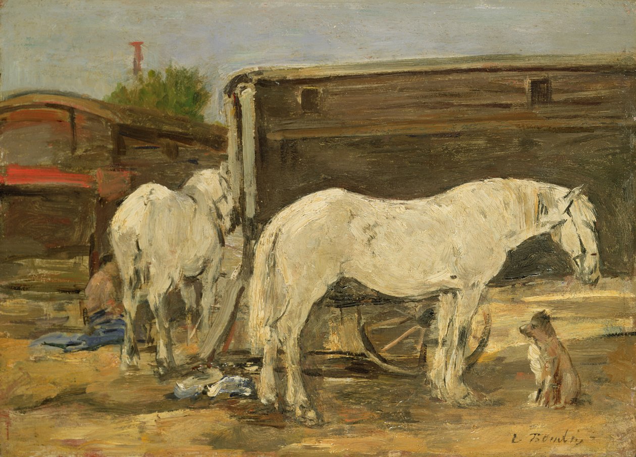 Çingene Atları, c.1885-90 by Eugene Louis Boudin