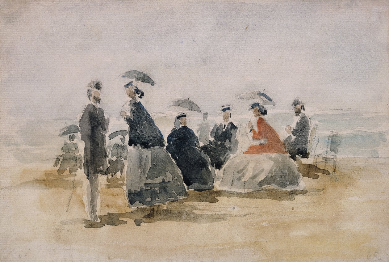 Les Crinolines, 1865 by Eugene Louis Boudin
