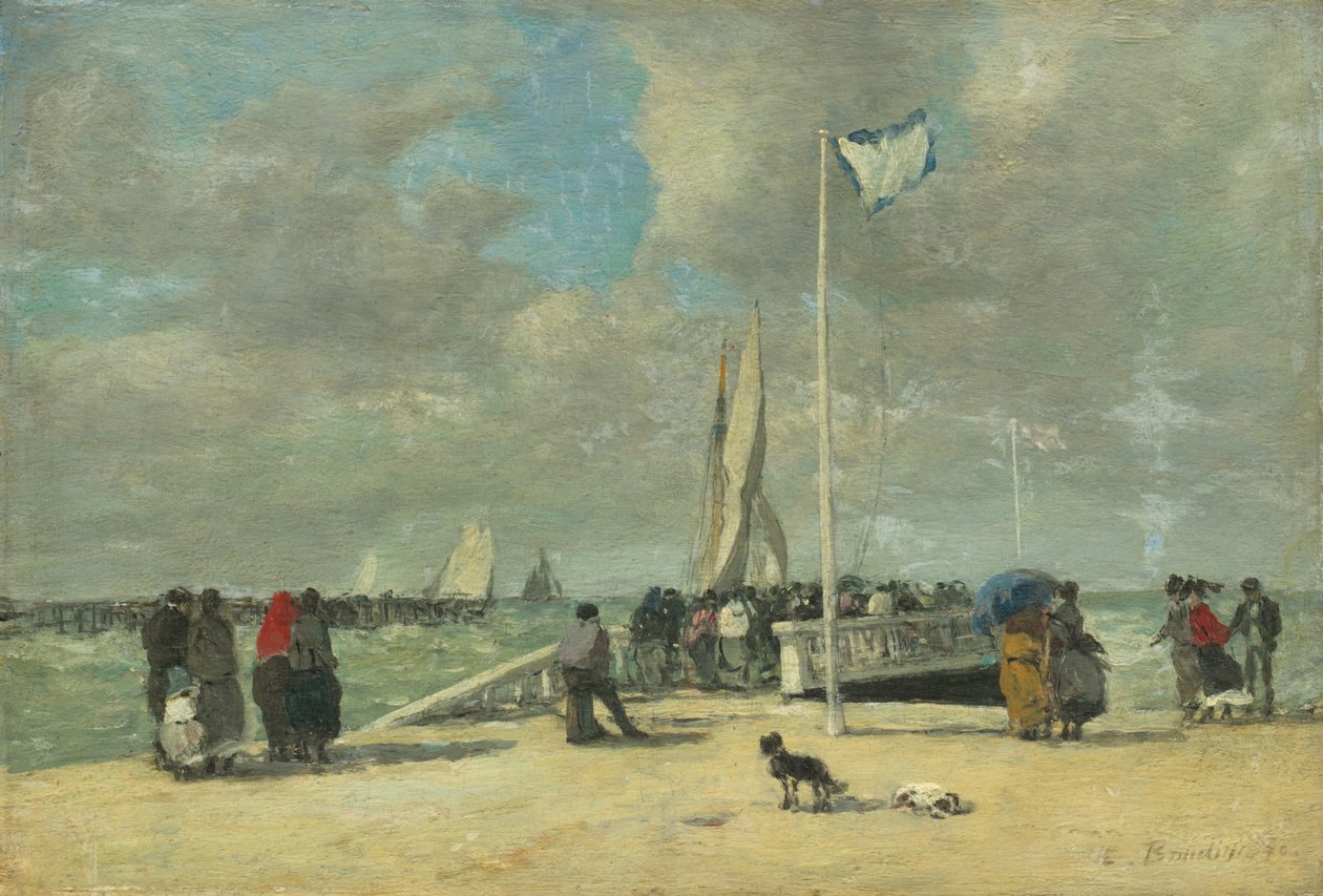 İskelede, c. 18691870. by Eugene Louis Boudin