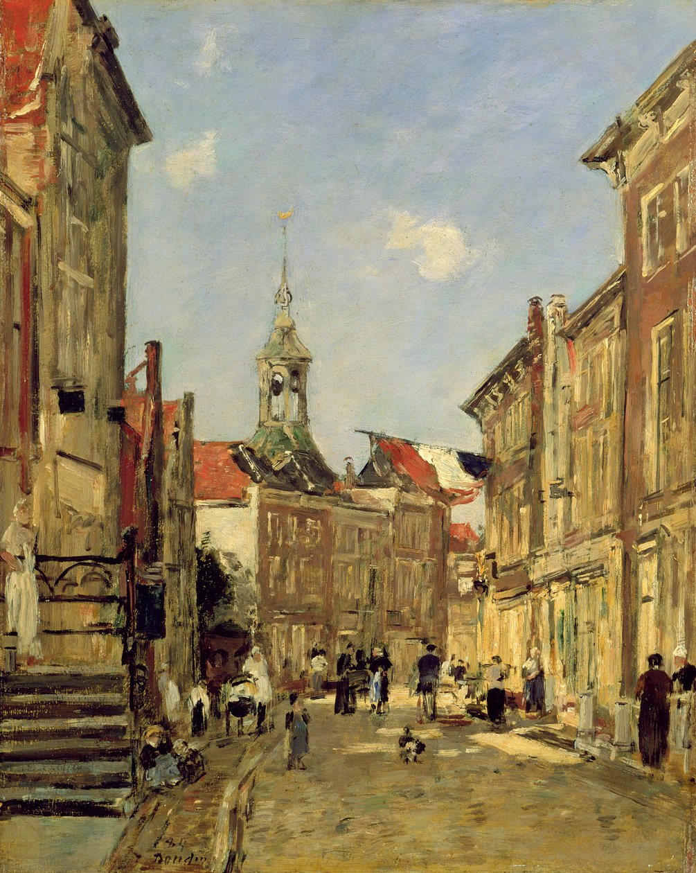 Rue de Dordrecht by Eugene Louis Boudin