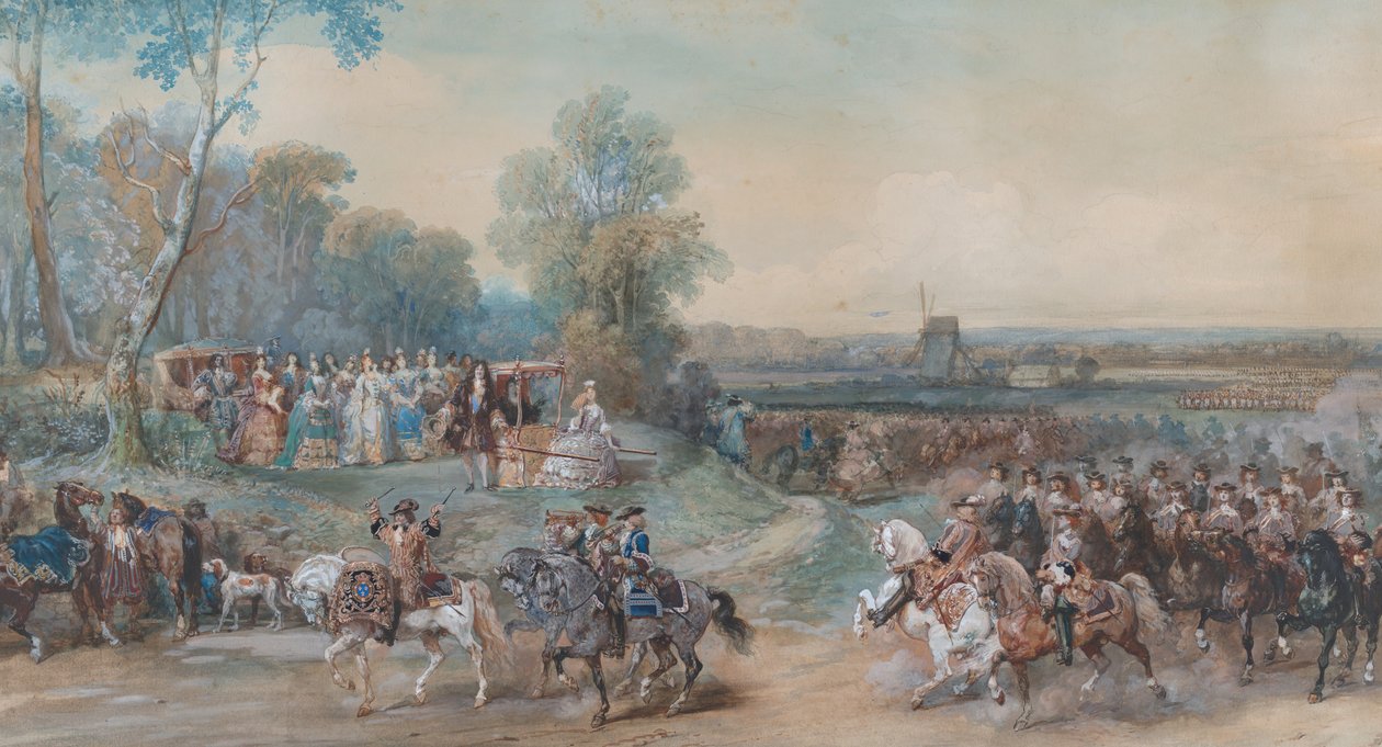 Compiègne Kampı, 1698, yaklaşık. 1860. by Eugene Louis Lami