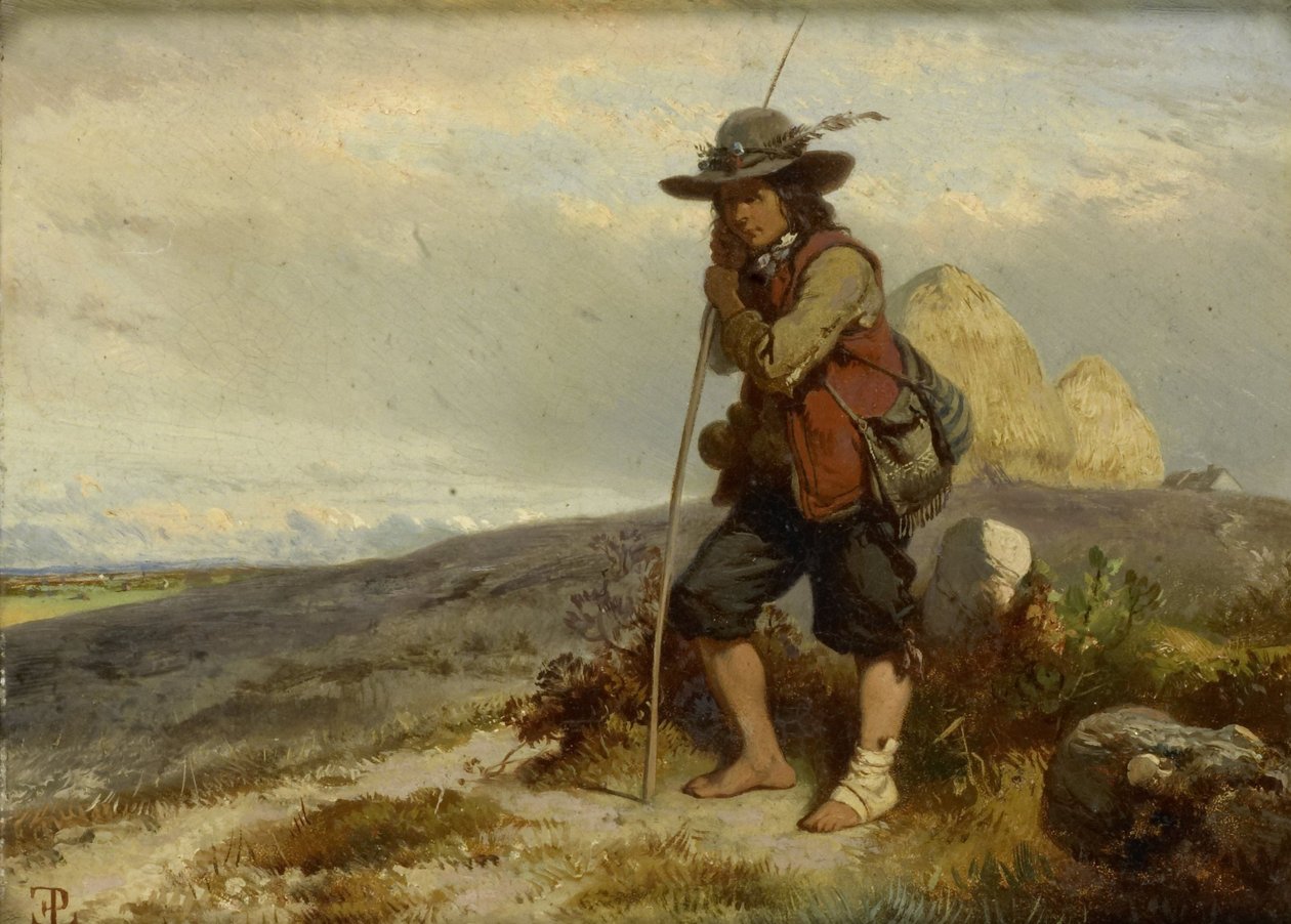 genç bir çoban by Eugene Modeste Edmond Lepoittevin