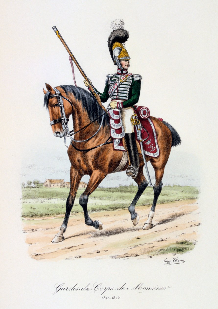 Beyefendinin Korumaları, 1820-24 by Eugene Titeux