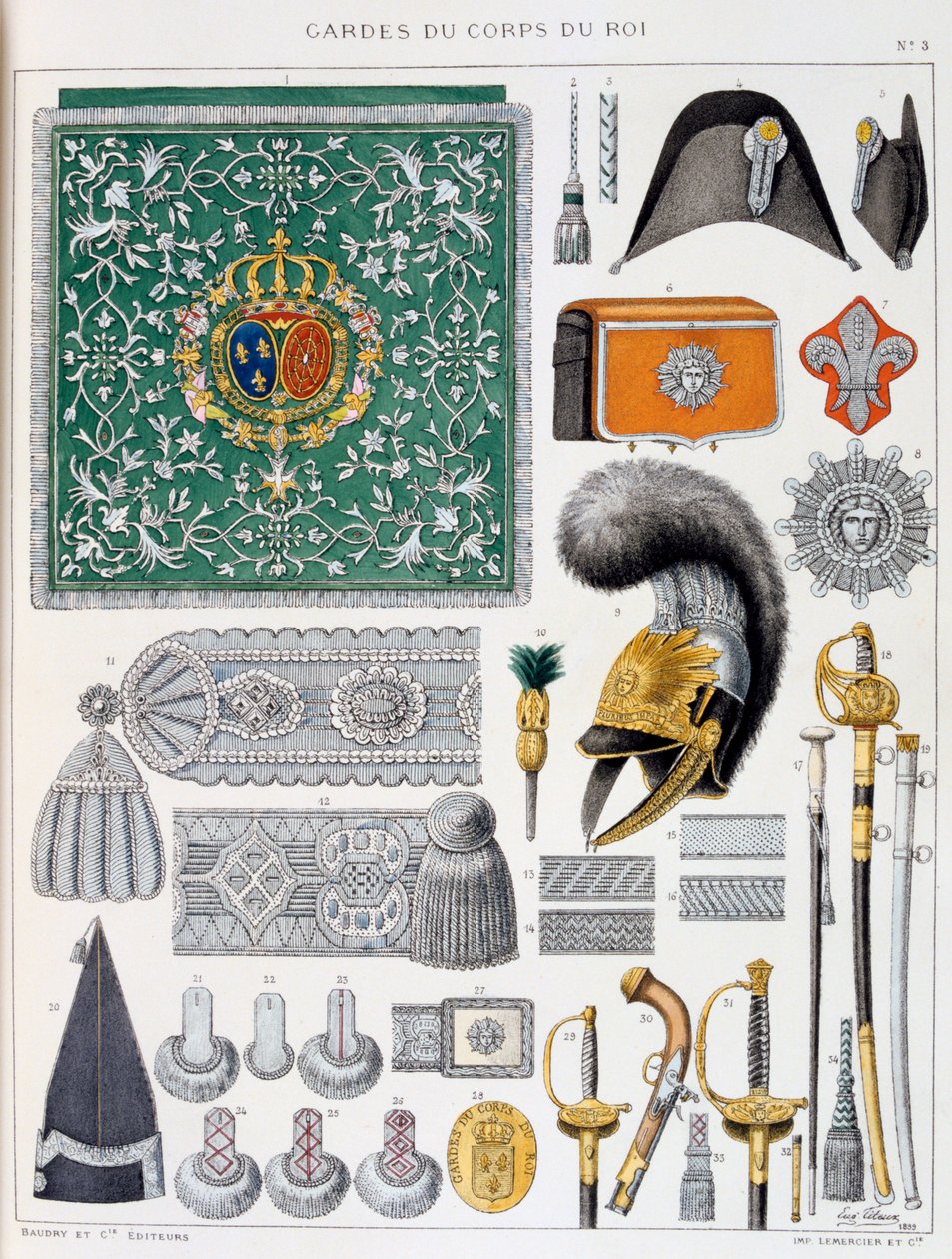 King'in Korumaları, Insignia by Eugene Titeux