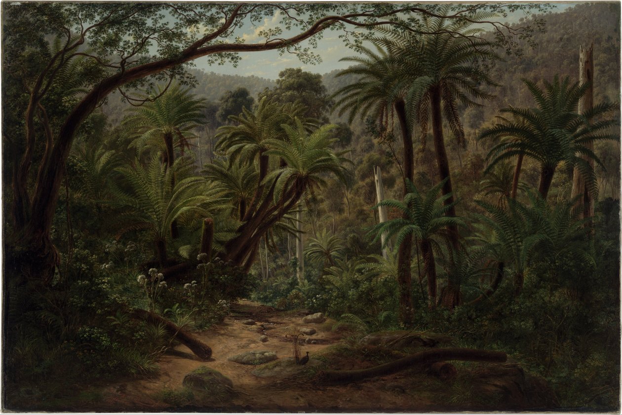 Dandenong Sıradağlarında Ferntree Vadisi by Eugene von Guérard