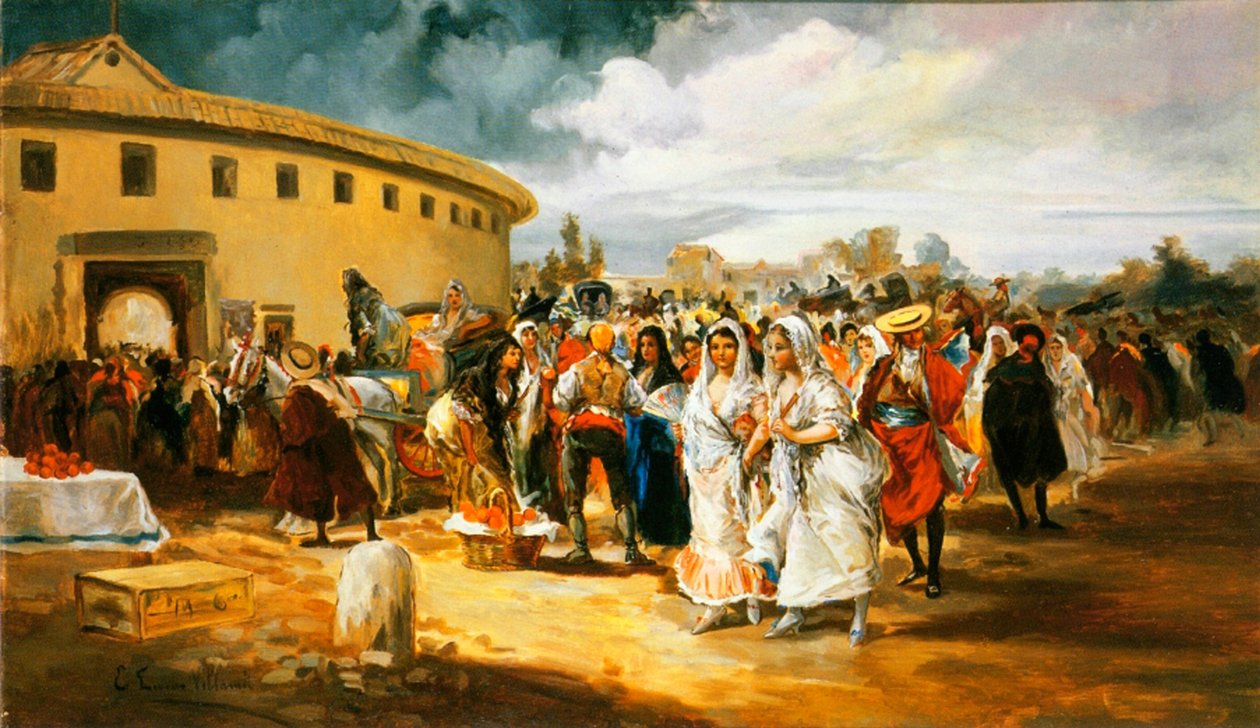 Bull Ring'e gitmek by Eugenio Lucas Villamil