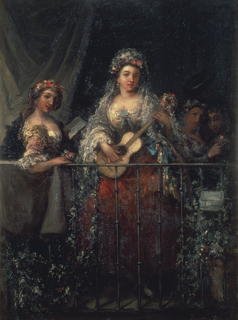 Balkondaki Hanımlar, 1862 by Eugenio Lucas Velázquez