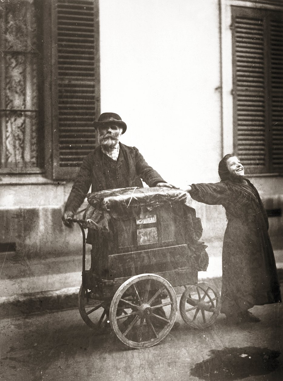 Organ Player, c.1898-99 (jelatin gümüş baskı) by Eugène Atget