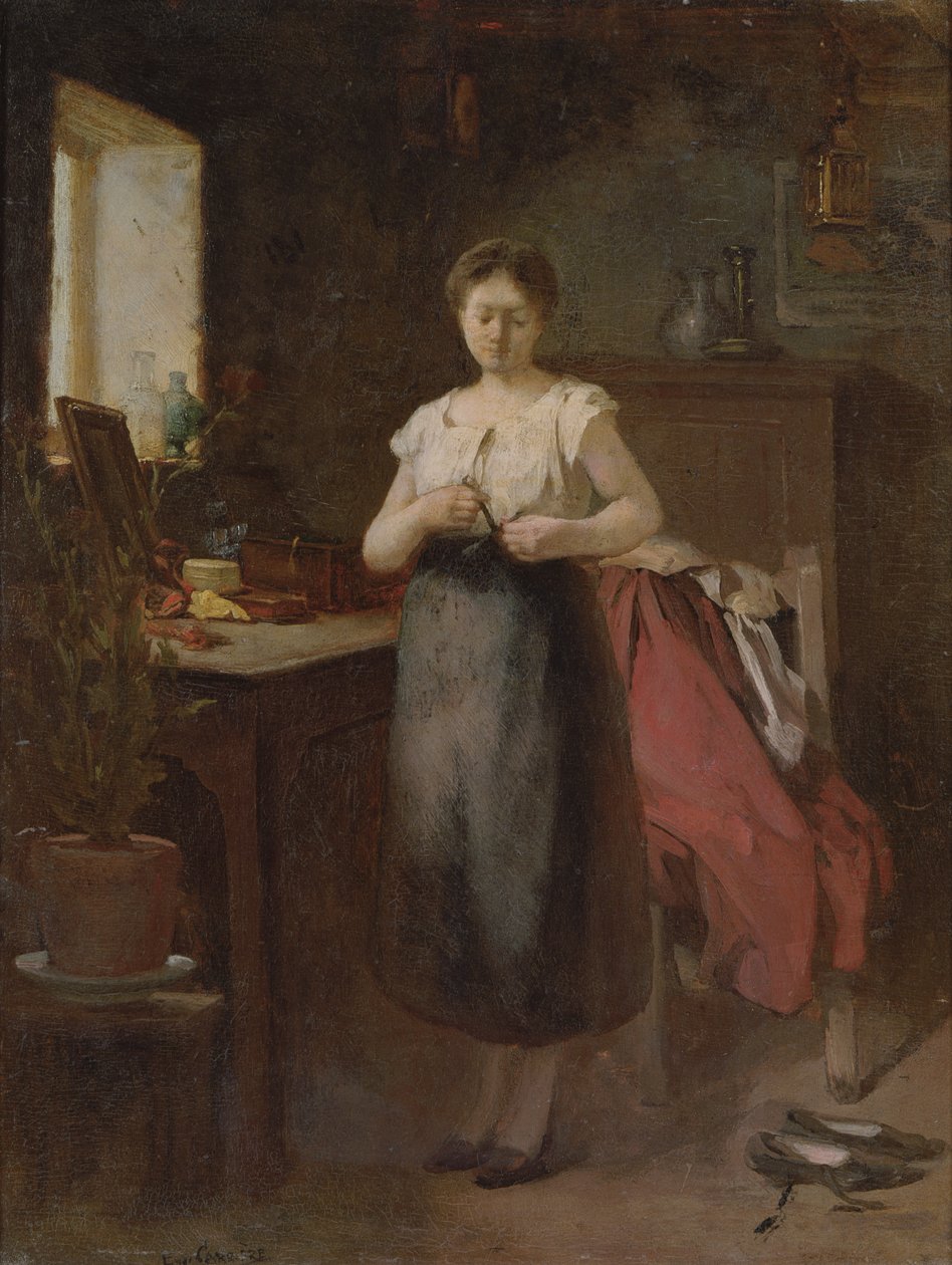 Kadın bir iç by Eugène Carrière