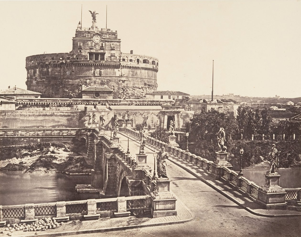 Köprü ve Castel S. Angelo, 1848-52. by Eugène Constant