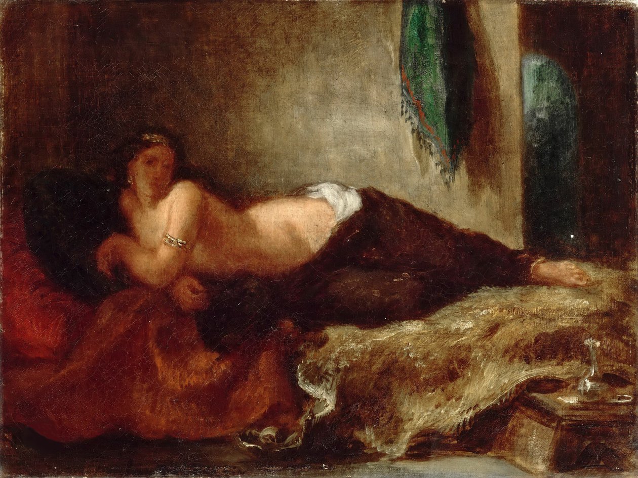 Bir odalık, ca. 1849. by Eugène Delacroix