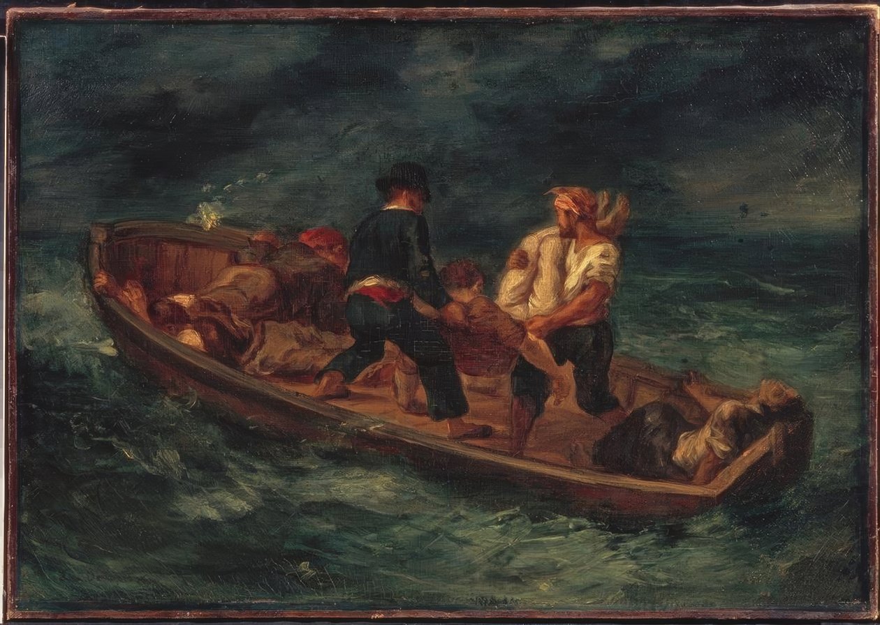 Kazazedeli tekne by Ferdinand Victor Eugene Delacroix