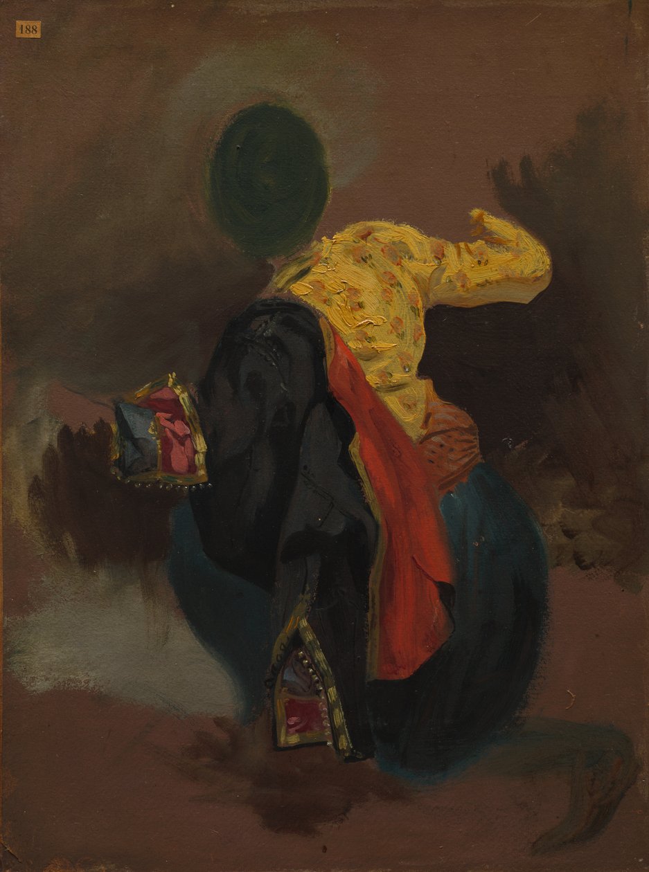 Türk Kostümlü Figür, c. 1856-1863. by Eugène Delacroix