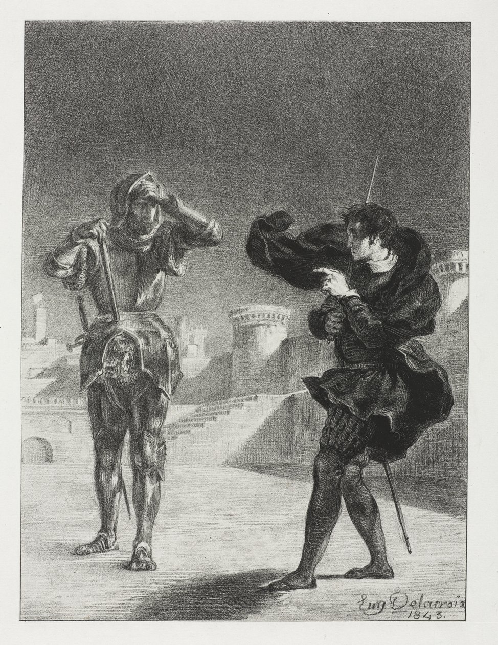 Hamlet: Terastaki Hayalet by Eugène Delacroix