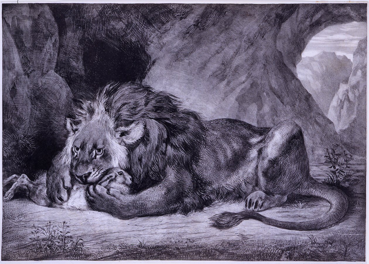 Atlas Aslanı by Eugène Delacroix
