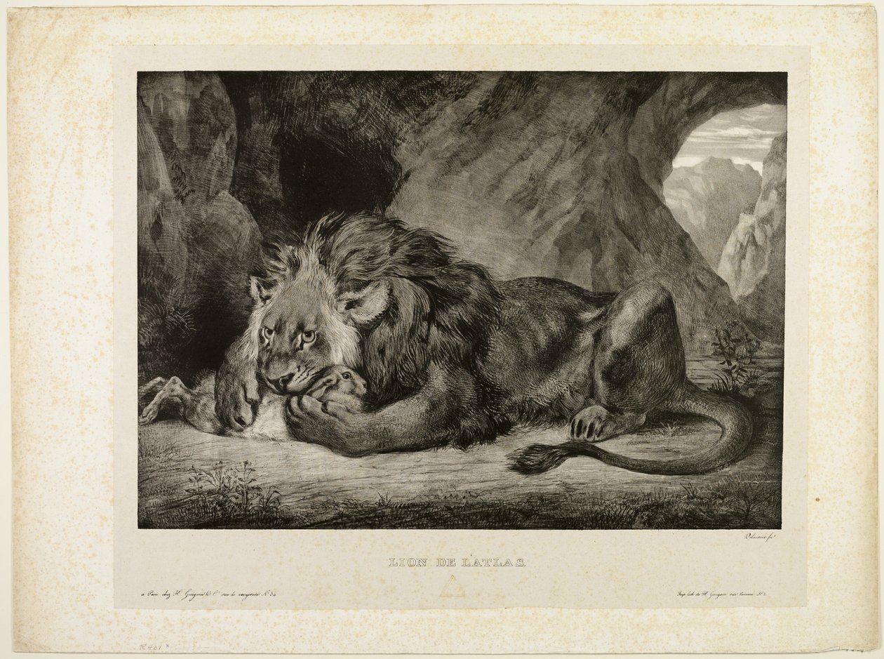 Atlas Dağları Aslanı by Eugène Delacroix