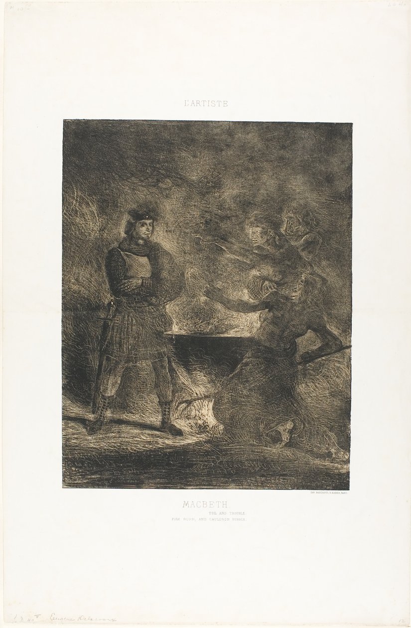 Macbeth ve Cadılar by Eugène Delacroix