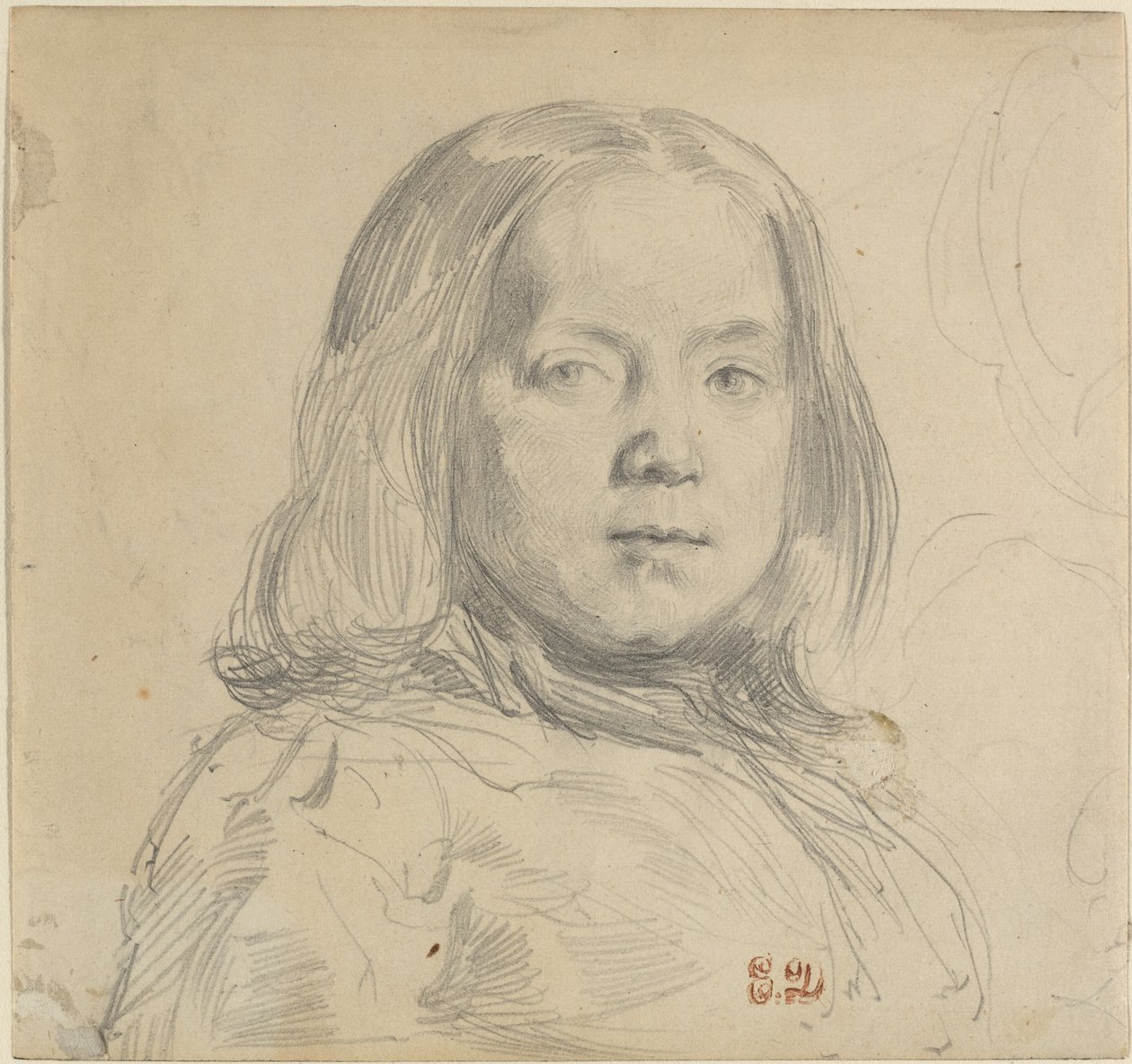 Bir Çocuk Portresi by Eugène Delacroix