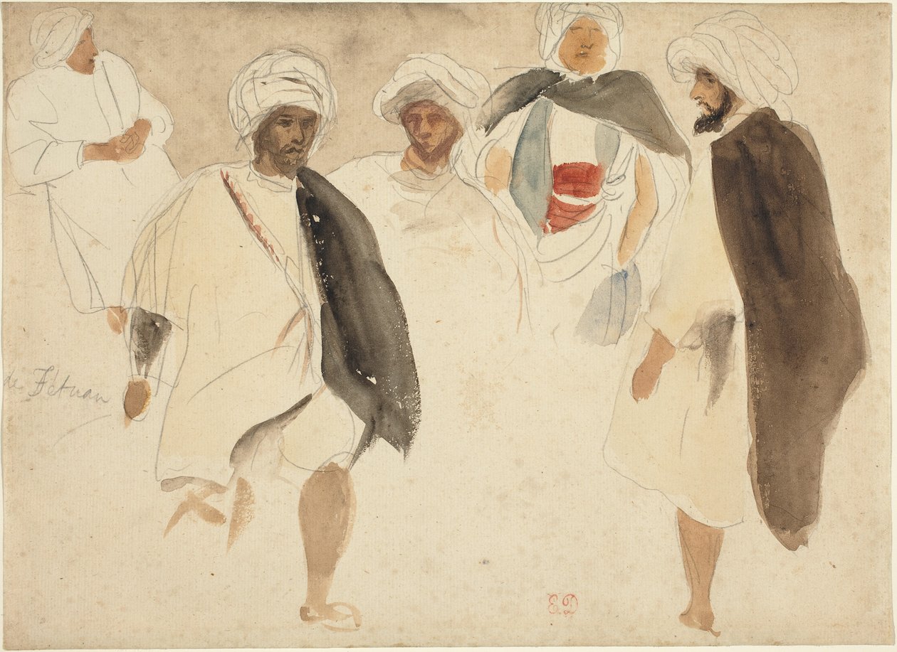 Arapların Çalışması. by Eugène Delacroix