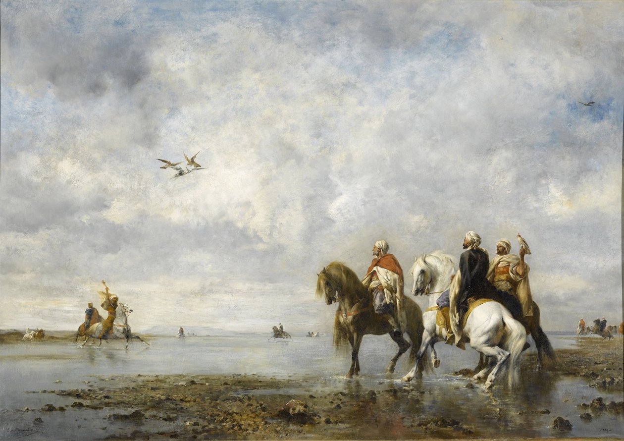 balıkçıl avı by Eugène Fromentin