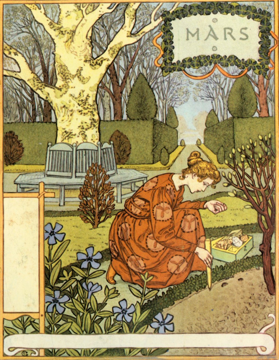Mars, 1896. by Eugene Grasset