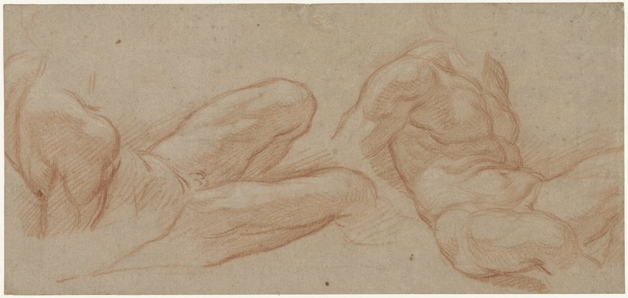 Yalancı çıplak bir adamın iki çalışması by Eustache Lesueur