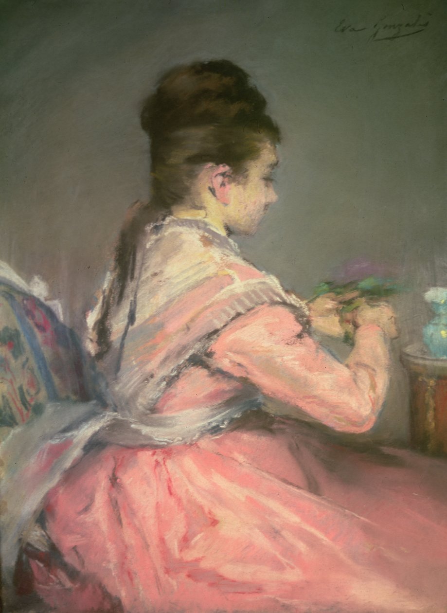 Menekşe buketi (pastel) by Eva Gonzalès