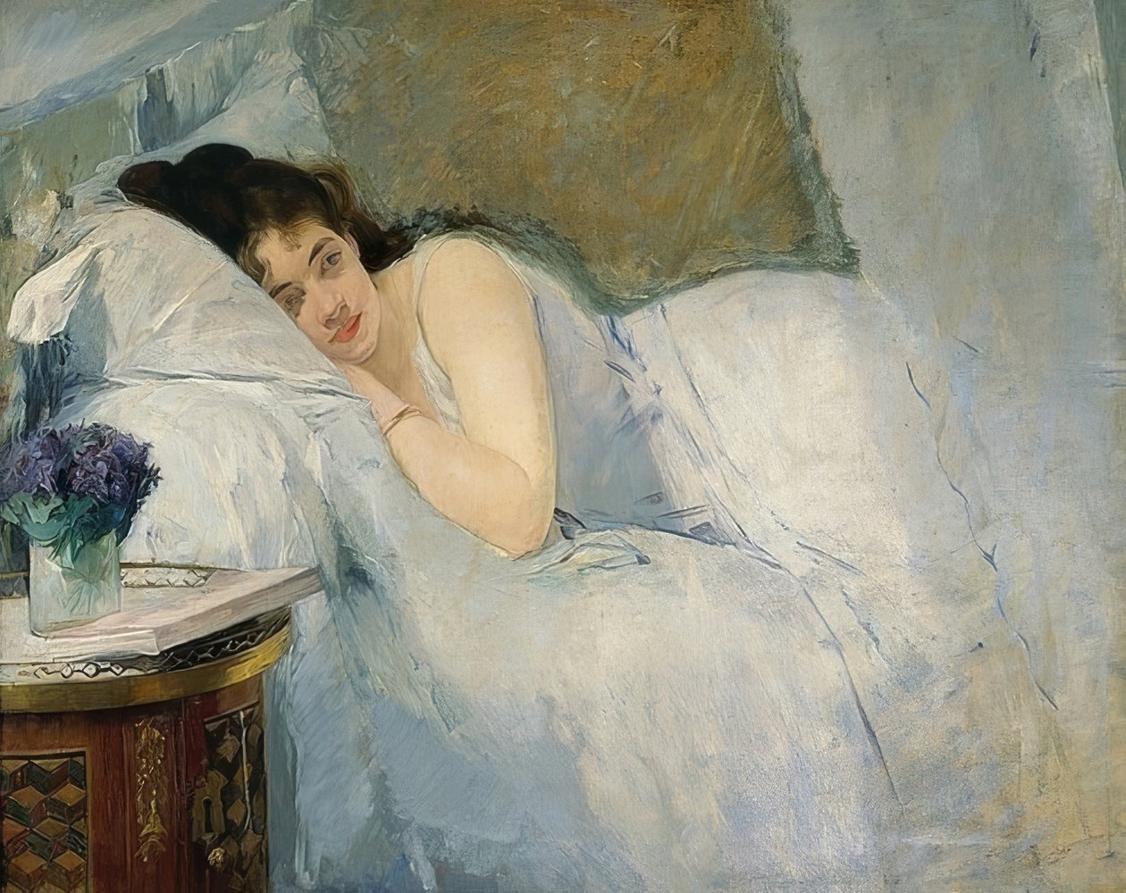 Uyanış kız. 1877/78 civarında by Eva Gonzalès