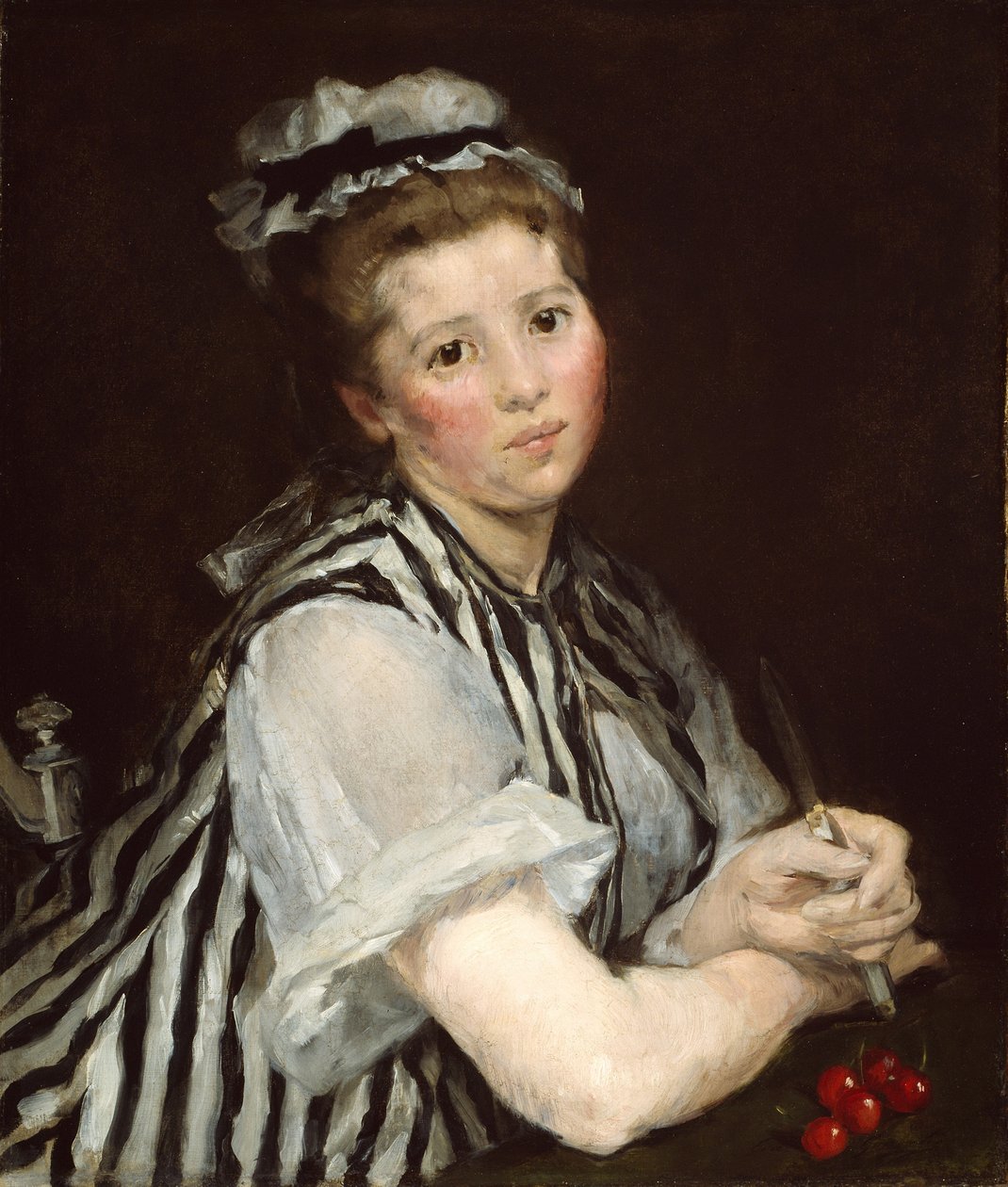 Kirazlı Kız, 1870 dolayları (tuval üzerine yağlı boya) by Eva Gonzalès