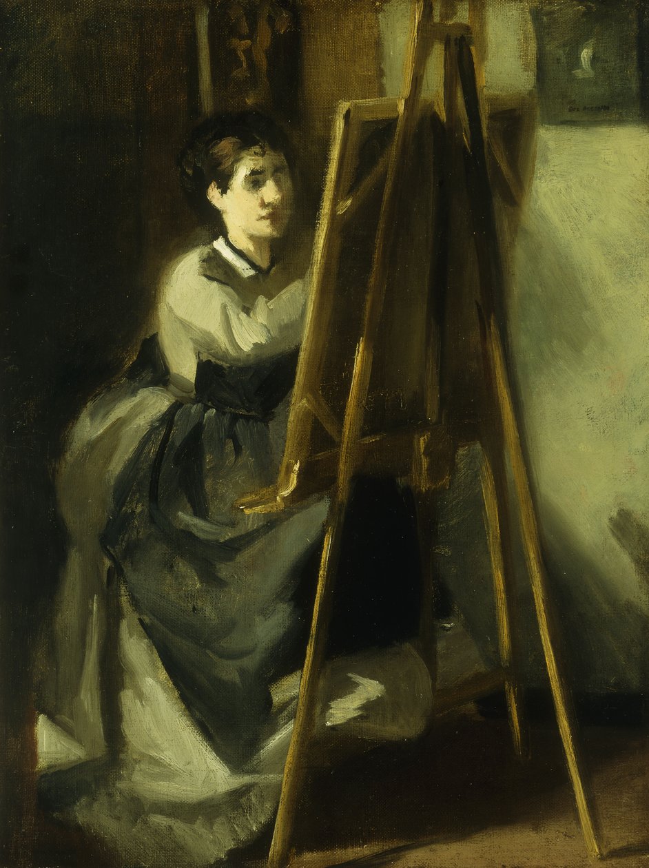 Genç Öğrenci; Genç Öğrenci, 1870 dolayları by Eva Gonzalès