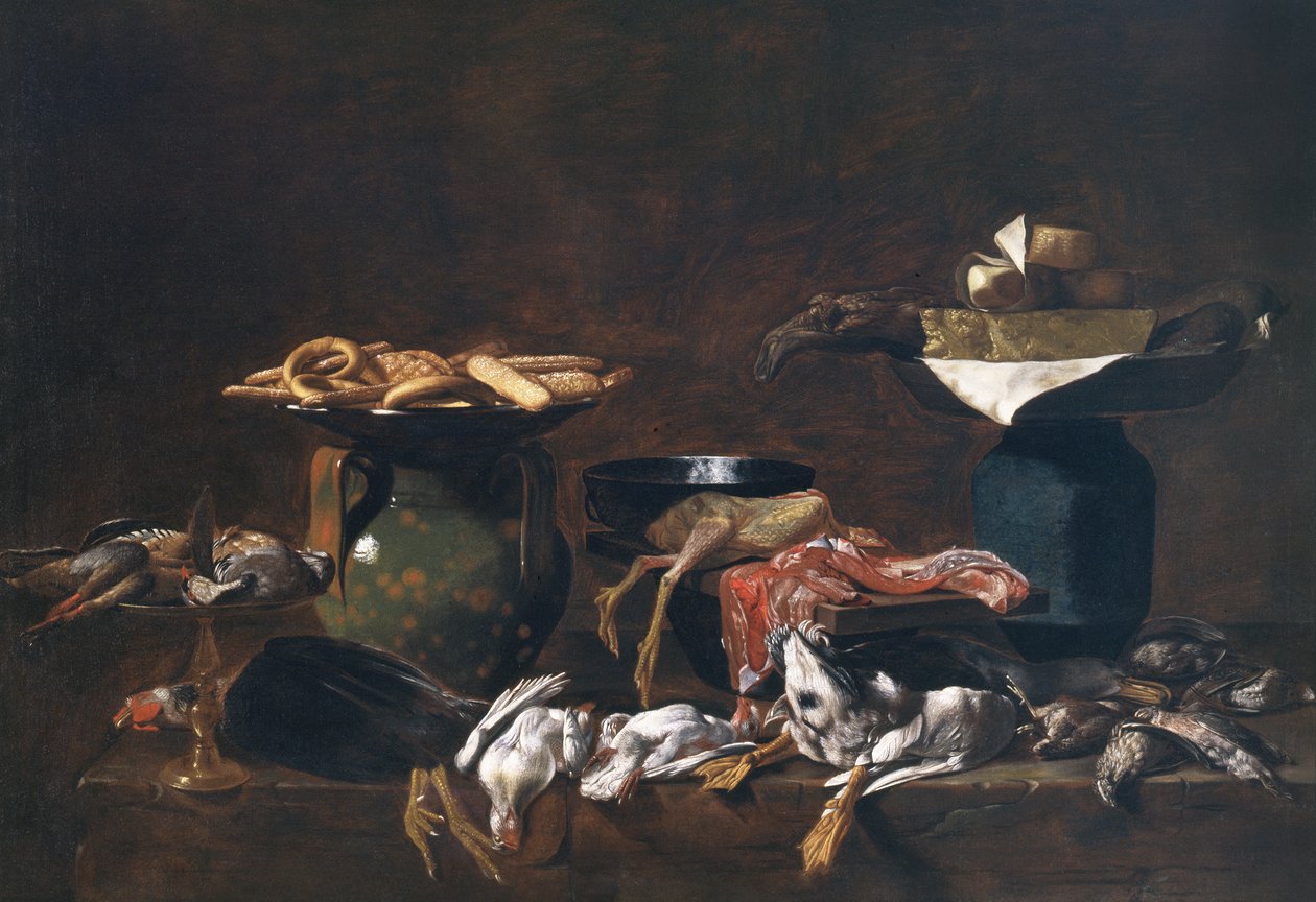 mutfak natürmort by Evaristo Baschenis