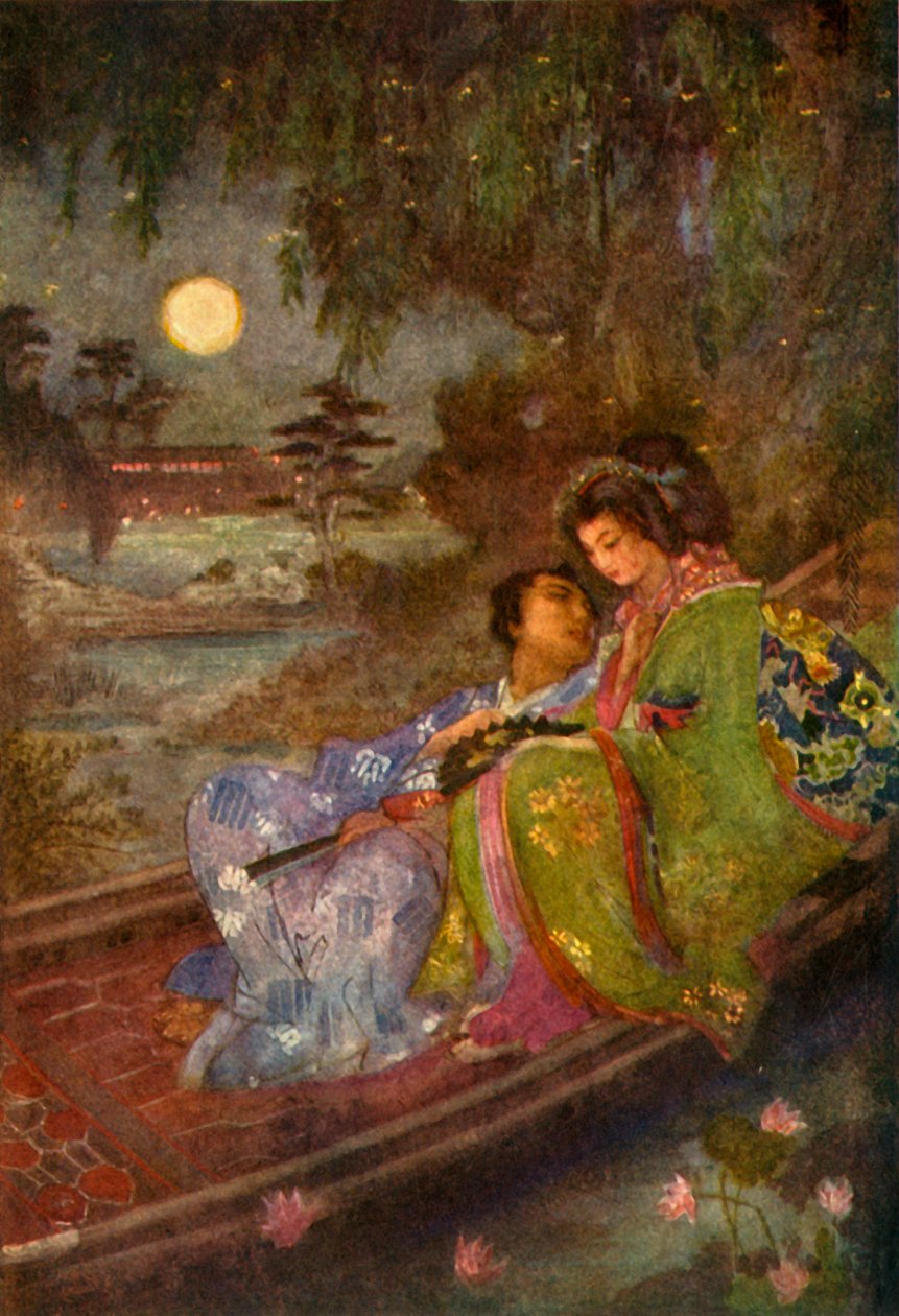 Hayranları değiş tokuş eden Aşıklar, 1912. by Evelyn Paul
