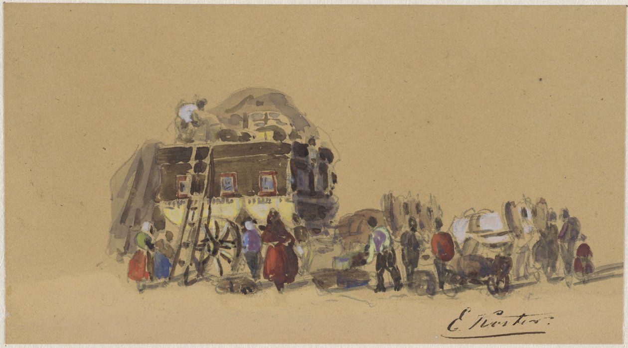 Seyahat arabasını şarj etme by Everhardus Koster