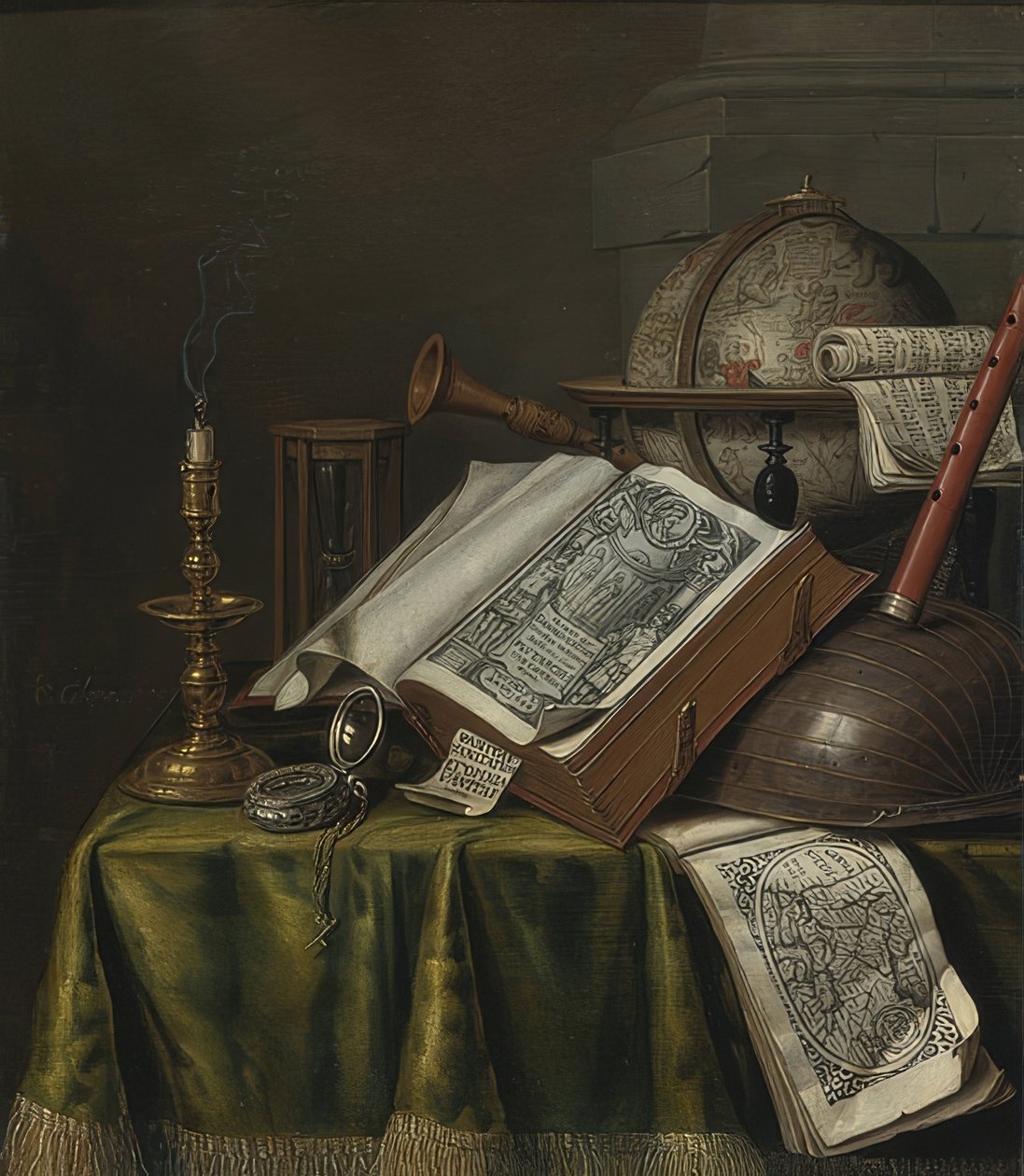 Vanitas natürmort by Evert Collier