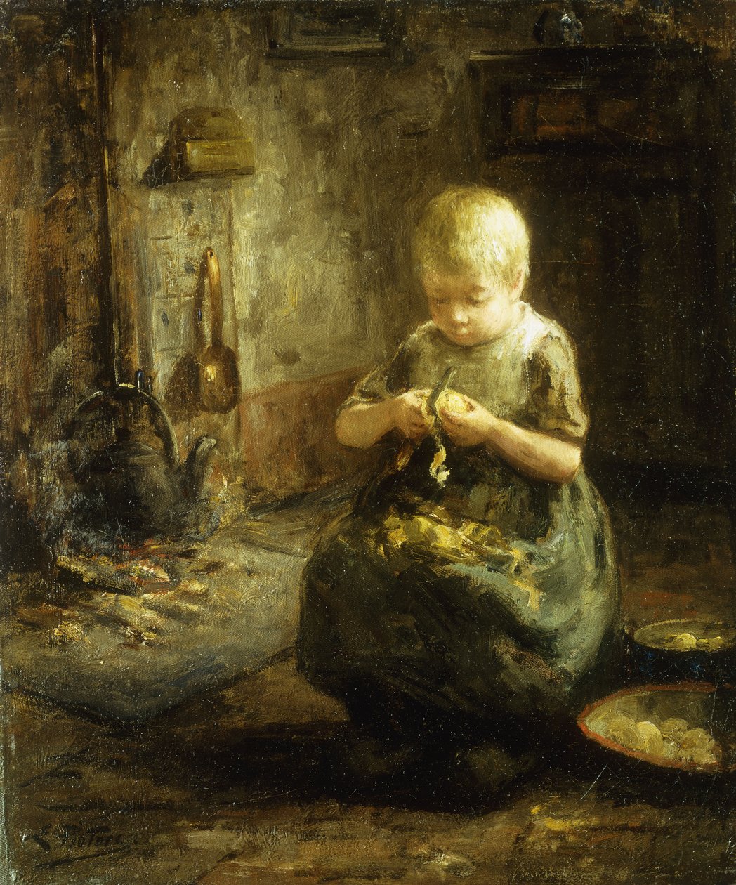 Patates Soyma Çocuk by Evert Pieters