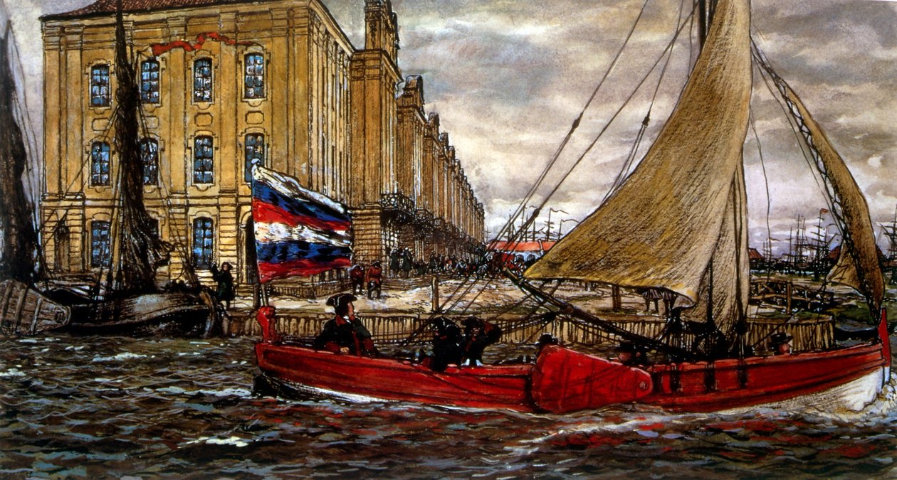 Limanda tekne 1906 (resim) by Evgeni Evgenievitch Lanceray