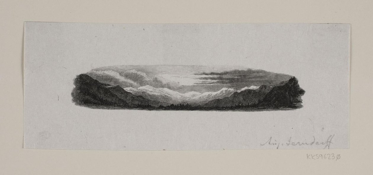 Vinyet. Karla kaplı dağlar by F. Hendriksen