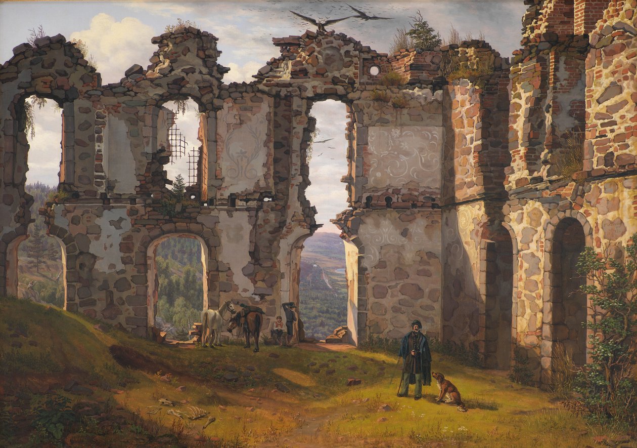 Jönköping, İsveç yakınlarındaki Brahehus Harabeleri by F. Sødring