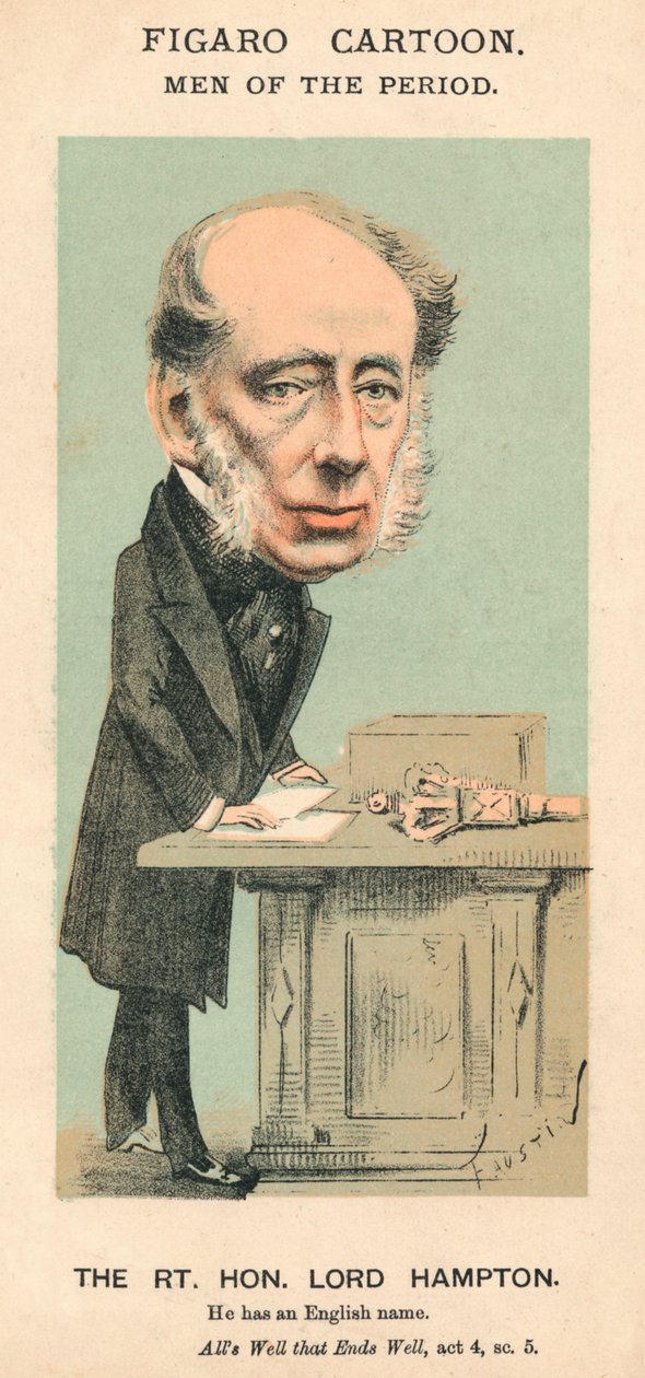 Rt. Tatlım. Lord Hampton, c1870 by Faustin