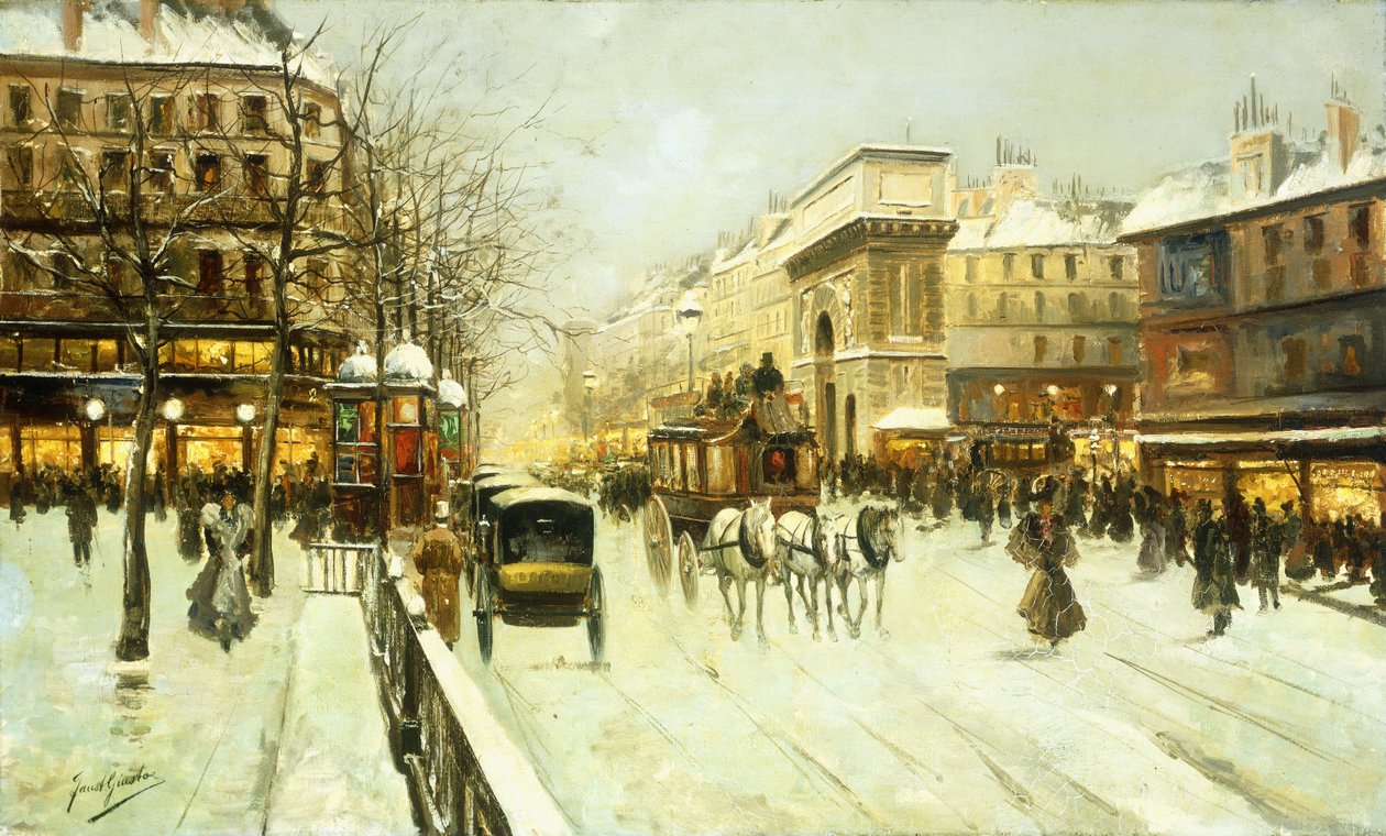 Paris Sokak Manzarası (tuval üzerine yağlı boya) by Fausto Giusto