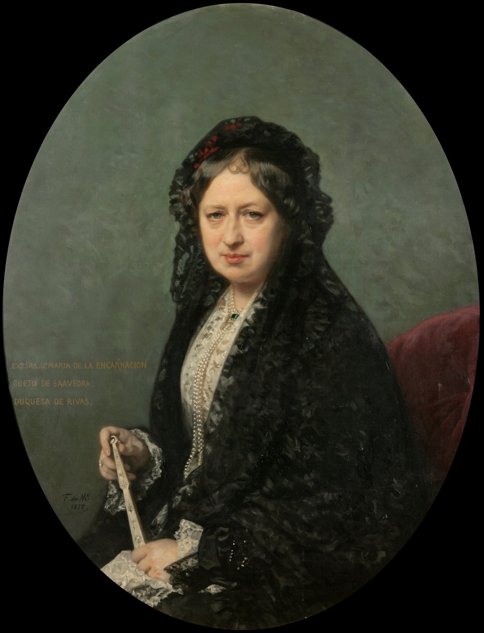 María Encarnación Cueto de Saavedra, Rivas Düşesi by Federico de Madrazo y Kuntz